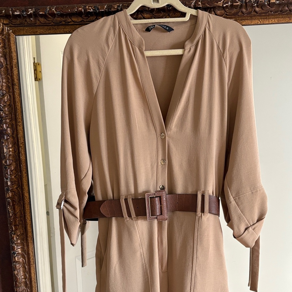 Zara CamelJumpsuit with Belt